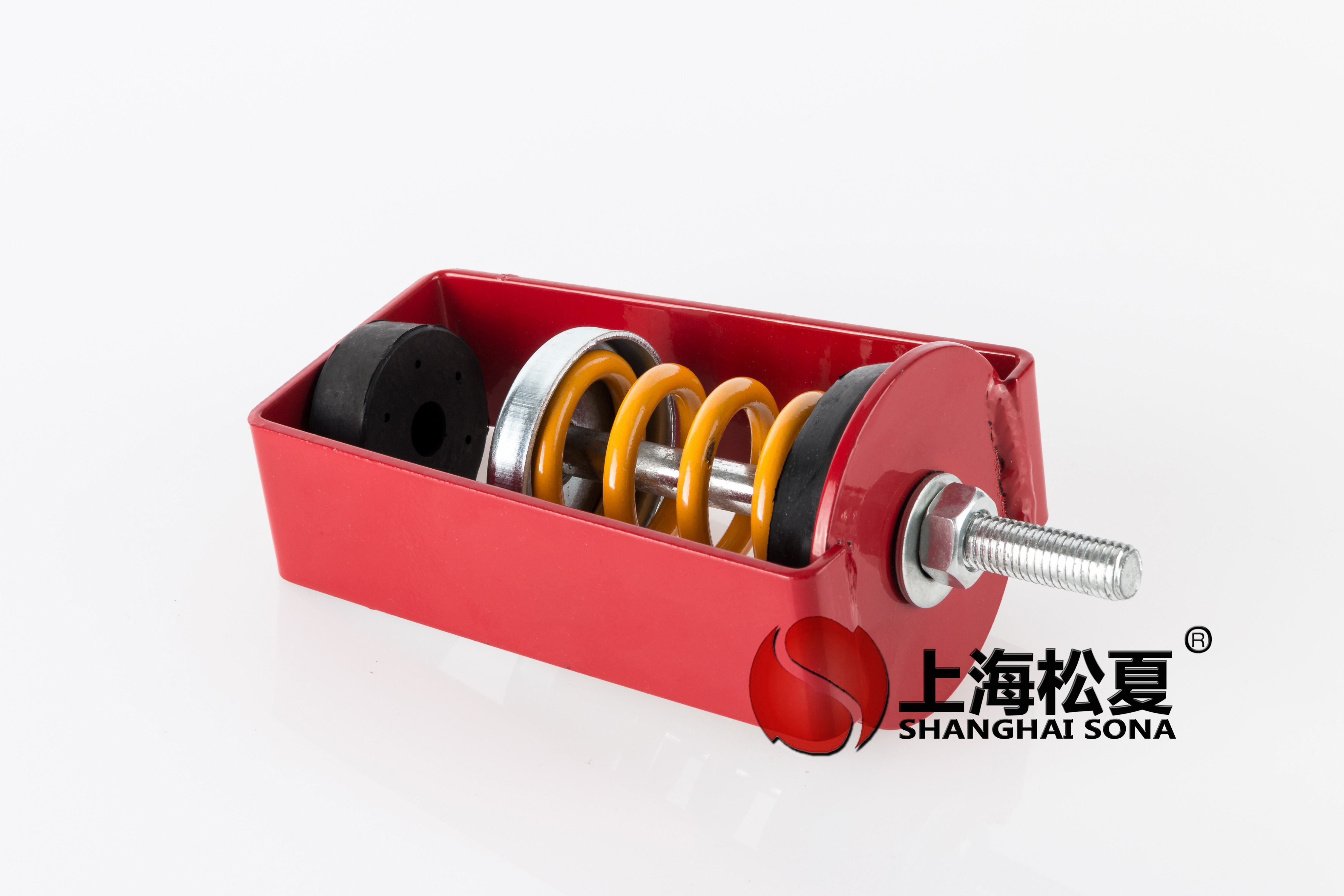 空壓機噪音治理安裝<a href='http://www.huchuangwang.com' target='_blank'><u>減震器</u></a>是方法之一