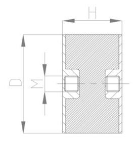 JNDE型<a href='http://www.huchuangwang.com' target='_blank'><u>橡膠減震器</u></a>結(jié)構(gòu)